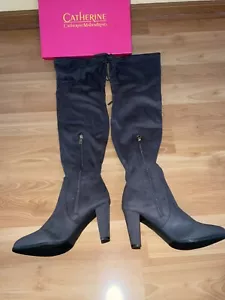 Catherine Malandrino Sorcha Over the Knee Boot Gray Size 9 - Picture 1 of 5
