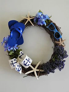 Door Wreath/Wall Decor 18" Nautical wreath. - Picture 1 of 1