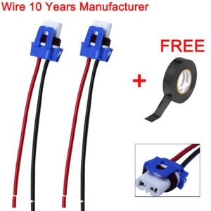 9012 HIR2 Head Light Two Wire Pigtail Female Ceramic Harness Bulb Socket Plug OE - Picture 1 of 7
