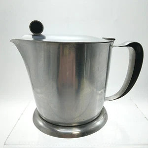 MCM Gense 18/8 Stainless Steel Sweden 100cl Lidded Teapot Jug w/Bakelite Accents - Picture 1 of 15