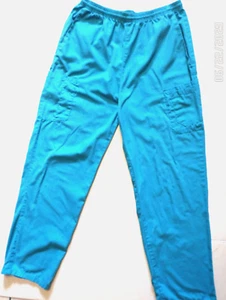 Pantalones Exfoliantes Moda Sello Salud Turquesa Bolsillos Dibujar Cuerda Para Mujer Talla M - Imagen 1 de 8