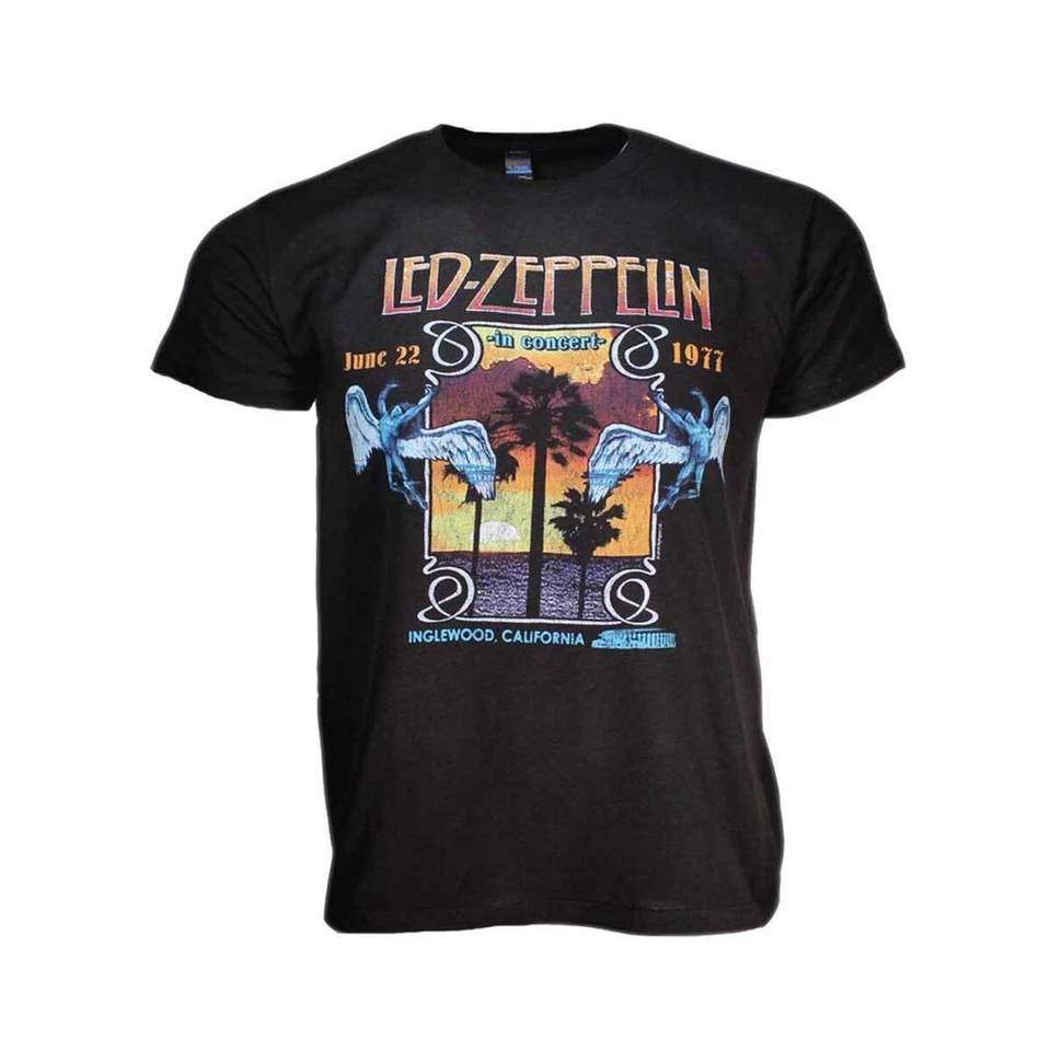 Led Zeppelin Inglewood Palm Tree Concert T-Shirt 1977 - Image 1 of 1