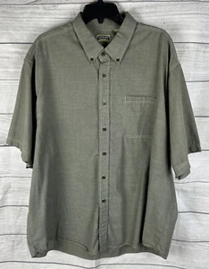 Shaver Lake Big Men's Shirt Size XXL Green Solid Button Down Short Sleeve Casual - Picture 1 of 5