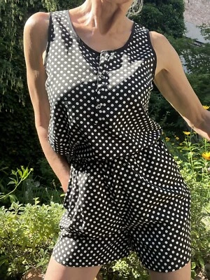 süsser  Sommer Jumpsuit Gr.XS/34-36 VERO MODA Neu 100%PE Polka Dot schwarz weiß - Bild 1 von 4