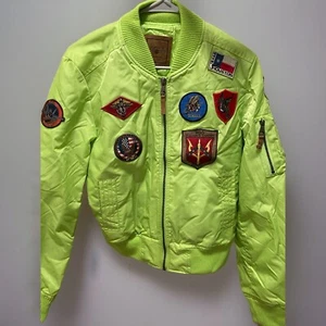 Miss Top Gun MA-1 Mint Bomber Jacket  - Picture 1 of 14