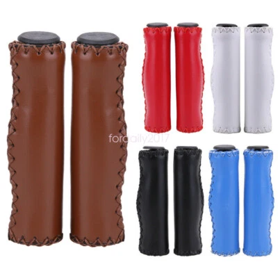 Classic Retro Bike Cycling Bicycle PU Leather Handlebar Grip Cover Accessories - Image 1 of 4