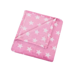Flannel Fleece Star Throw Blanket Pink - Soft Plush Cozy Fuzzy Microfiber Bla... - Picture 1 of 9