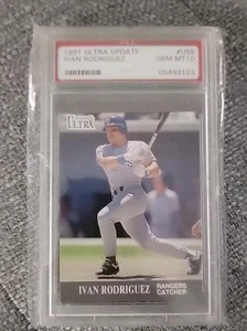 1991 Fleer Ultra Update Ivan Rodriguez Rookie Card #U-58 PSA 10 - Picture 1 of 3