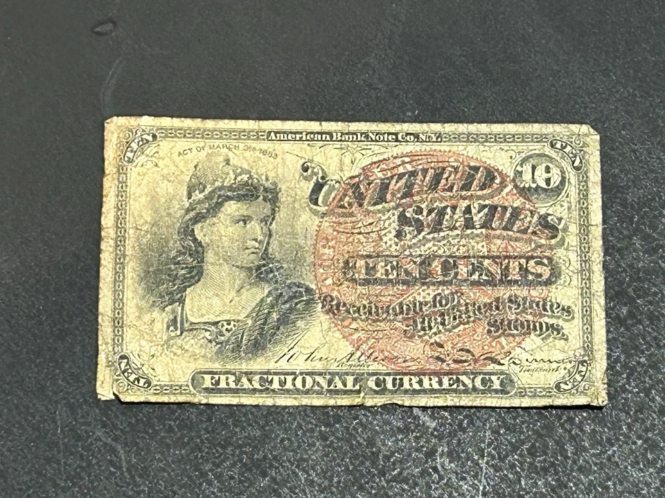 1863 10 Cent Fractional Currency LOW Shipping!!! - Image 1 of 2