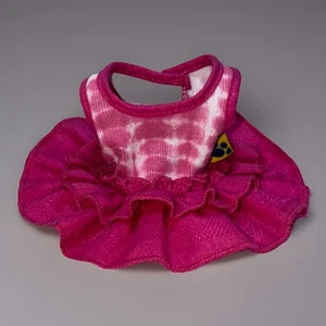 Build a Bear Smallfrys Dress Pink Layered Frilly Tulle Tie-Dye Mini Small Fry - Picture 1 of 9