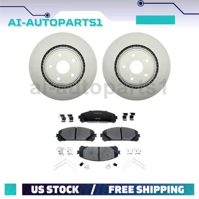 Kit de rotores de freno delanteros y pastillas de freno de cerámica para Toyota Highlander 2008-2019 Foto 1 de 4