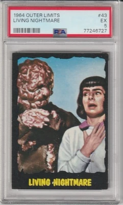 1964 OUTER LIMITS TRADING CARD #43 - PSA 5 - LIVING NIGHTMARE - Image 1 of 2
