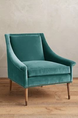 Sillón Anthropologie Tillie de terciopelo de algodón Foto 1 de 4