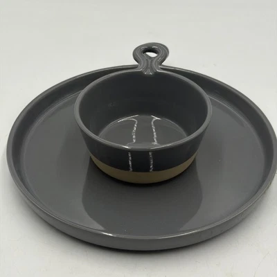 Rachel Ray Soup And Sandwich (Sammie) Stoneware Plate Set/Gray/Matching/Hanging - Image 1 of 4