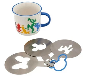 New Mouse Wares Disney Mickey Mouse and Friends Mug and Coffee Stencils Set NWT - Picture 1 of 19