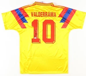 Carlos El Pibe Valderrama Signed Adidas Colombia Jersey JSA certified - Picture 1 of 3