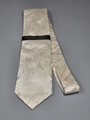 ~ Новый ~ Donald J. Trump подпись коллекции жемчуг белый пейсли шелковый галстук 3 5/8» - Изображение 1 из 4