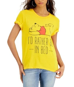 Camiseta amarilla para mujer Disney Pooh Bear I’d Rather Be In Bed talla XXL  - Imagen 1 de 7