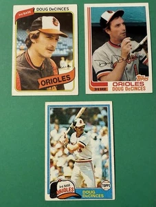 Doug DeCinces Topps Lot 1980 #615 1981 #188 1982 #564 Set Breaks Orioles - Picture 1 of 2