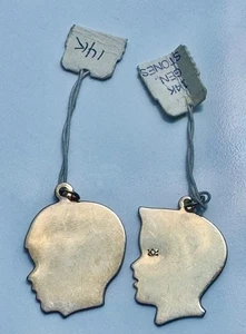 ORO 14k ~ Lote de 2 ~ CABEZA INFANTIL s ~ Pulsera Dije s o Colgante Nuevo con Etiquetas - Imagen 1 de 5
