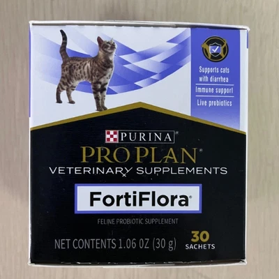 FORTIFLORA cat Feline Purina Nutritional Supplement aid 30 Sachets EXP 2027