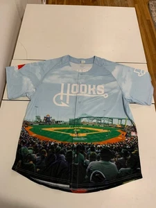 Corpus Christi Hooks Jersey XL Sky Blue Stadium Minor League Baseball Sportswear - Picture 1 of 11