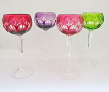 Set of 4 WMF German Cased Crystal Cut to Clear Wine Goblets 