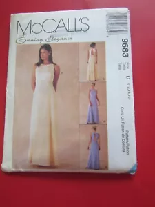 McCall's Abend Eleganz #9683 Kleid Muster Größe D 14-16 ungeschnitten kostenloser Versand - Bild 1 von 3