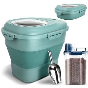 Dog Food Storage Container Airtight Collapsible 13lb to 30lb Pet Food Contain... - Picture 1 of 6