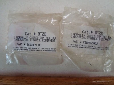 2- WESTINGHOUSE 0T2D OIL-TITE CONTACT BLOCK. in original package - Image 1 of 4