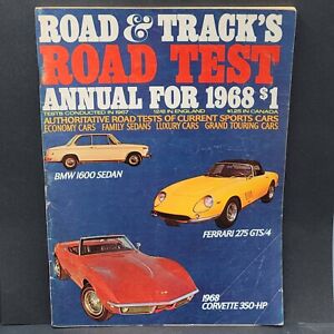 Road and Track Road Test Annual for 1968 BMW 1600 Ferrari 275 GTS/4 Corvette