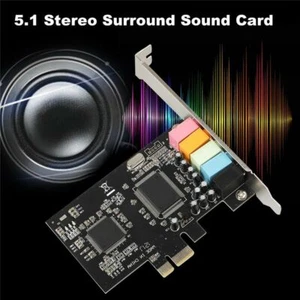 5.1 Ch 6 Channel CMI8738 PCI-E8738 Sound Card PCIE Adapter Audio Digital - Picture 1 of 12