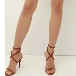 Sandalias Veronica Barba Marceline Tirantes Bombas Redwood Borgoña Nuevas con Etiquetas 350.00 6 - Imagen 1 de 7