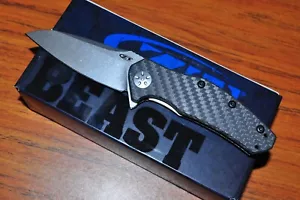 TOLLERANZA ZERO S35VN Lama Acciaio Polvere Maniglia Fibra di Carbonio KERSHAW ZT 0770CF - Foto 1 di 12