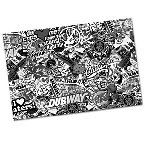 RC 1:10 CAR Stickerbomb sw Folie Aufkleber Heli Boot Skull Decal Sticker R019 - Bild 1 von 8