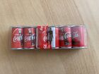Miniatur Coca Cola Dosen von 1997, 5 cm hoch - 6 Stück - OVP - versiegelt