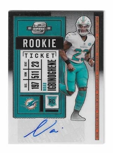 2020 CONTENDERS OPTIC NOAH IGBINOGHENE RC ROOKIE TICKET AUTO #145 MIAMI DOLPHINS - Picture 1 of 2