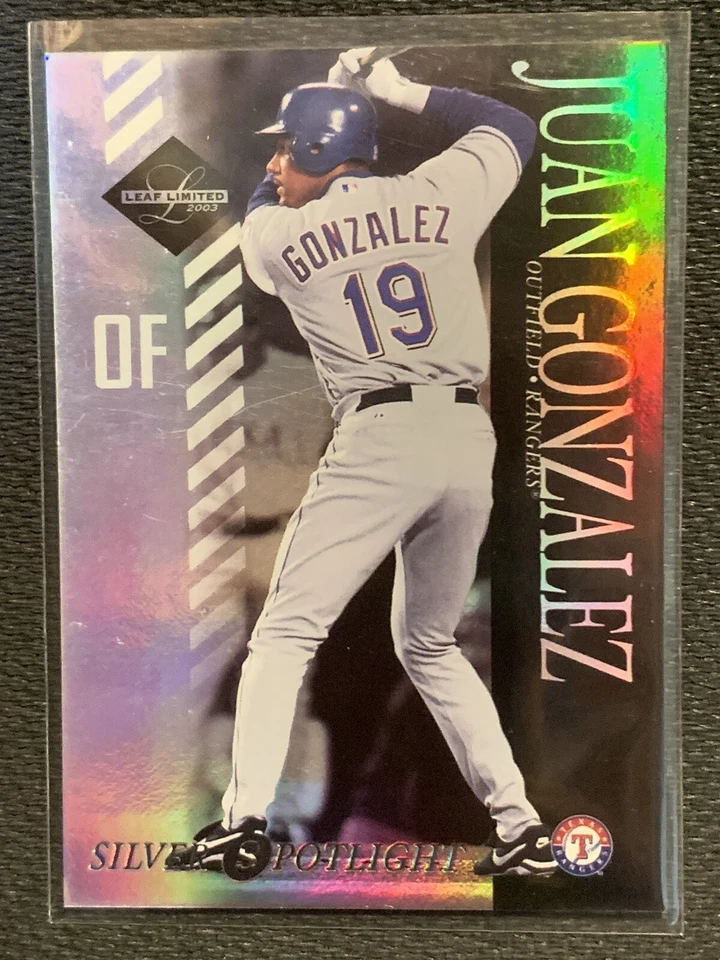 2003 Leaf Limited Juan Gonzalez Card Silver 79/100 - Image 1 of 2