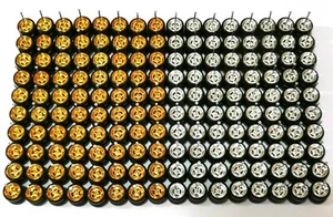 (PROMO) Hot Wheels 4 Raggi Cromo/Oro R/R 1:64 Gomma Pneumatici 80 Set 10 MM - Foto 1 di 12
