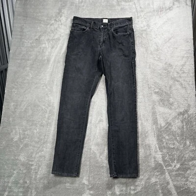 J.CREW 484 修身灯芯绒裤子黑色男式 31x32 码(尺寸 29x30) — 第 1/4 张图片