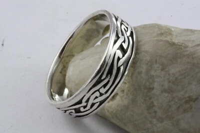 Anello Biker Gotico Massiccio In Argento Sterling 925 - Immagine 1 di 4