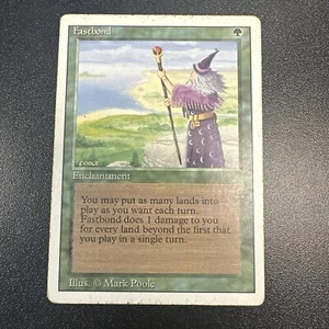 Magic the Gathering Fastbond Enchantment Revised Edition Regular Rare MP JL - Picture 1 of 2