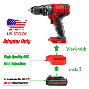 1 Adapter for Bauer 20v Cordless Tool to for Black&Decker 20v MAX Li-Ion Battery - Picture 1 of 6
