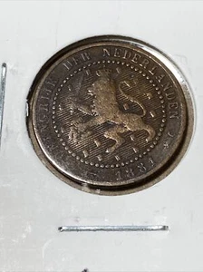 1881 Netherlands 1 Cent. Free Shipping - Picture 1 of 2