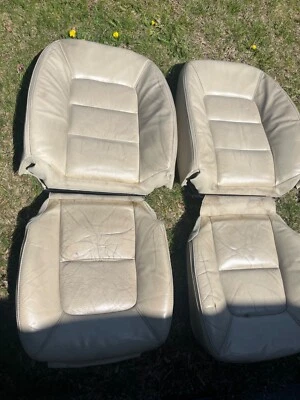 Cojines de asiento delantero genuinos Volvo S80 XC70 con cuero térmico TAN L R PAR Foto 1 de 4
