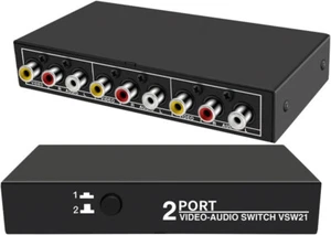 RCA 2-in-1 Out Switch - Composite Video & L/R Audio Selector Box - Picture 1 of 1