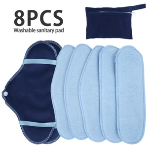 Sanitary Bamboo Menstrual Pads Washable Towels Cloths Breathable Liners♯= - Picture 1 of 13
