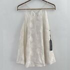 NWT Doe & Rae Patterned Tank with Criss Cross Back, Off White Sz M