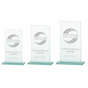 Personalisierte gravierte Krieger Glas Auszeichnung Unternehmen Trophäe - Fügen Sie ein Logo hinzu - Bild 1 von 1