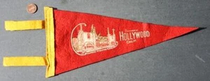Banderín de fieltro suave del teatro chino Grauman de Hollywood California de los años 1930-40--- - Imagen 1 de 1